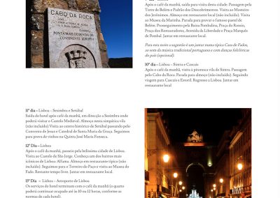 Website para a Céltica Viagens - Detalhe da página do Roteiro Portugal