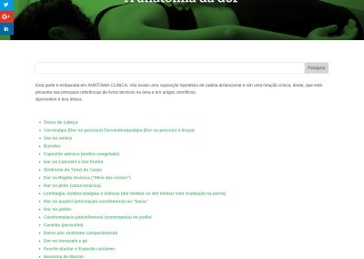 Website para o Dr. Juliano Wada - página Anatomia da Dor